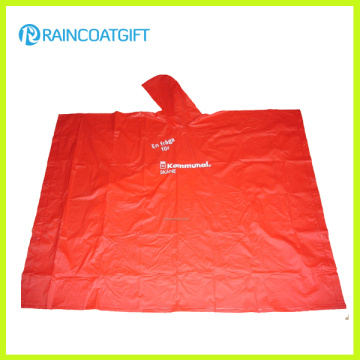 Poncho de pluie de PVC de marque faite sur commande de logo pour la promotion